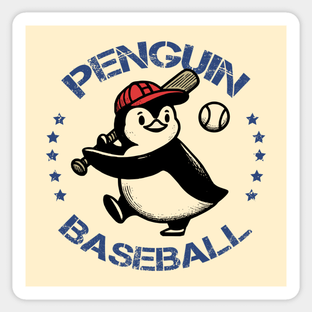 Penguin Baseball Sticker by poppoplover